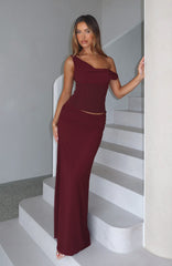 Unavailable Energy Maxi Dress Burgundy
