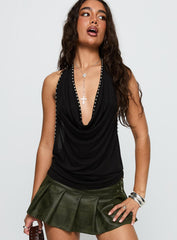 Khoda Studded Halter Top Black