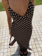 Jorjana Polka Maxi Dress Brown / White