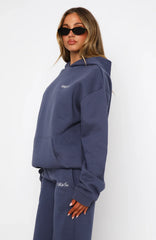 Match Your Words Oversized Hoodie Navy