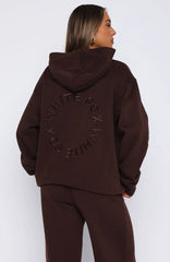 Stay Lifted Oversized Hoodie Bitter Chocolate