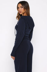 Paying It Forward Zip Front Hoodie Navy