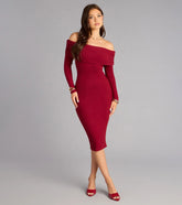 Soft Intentions Off-Shoulder Midi Dress