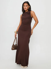 Undeniable Cut Out Maxi Dress Brown