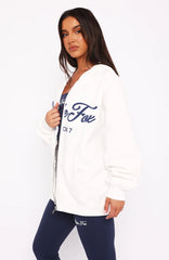 Season 7 Zip Front Hoodie Snow