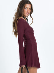 Lukea Long Sleeve Mini Dress Mauve