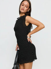 Mariner Mini Dress Noir Polka