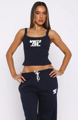 Club 14 Allie Singlet Top Navy