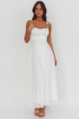 Lora Cami Strap Butterfly Dress White