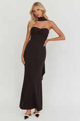 Of The Night Twist Bust Maxi Dress Black