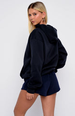 Took The Fall Oversized Hoodie Navy