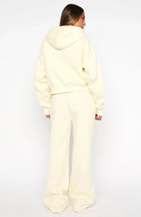 Daydreamers Madeline Wide Leg Sweatpants Lemon