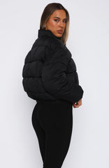 Summit Zip Through Puffer Black