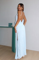 Soft But Sharp Maxi Dress Sky Blue