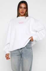 Santa Baby Oversized Sweater White