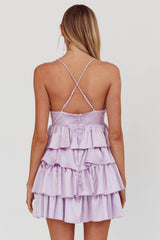 Heavenly Bliss Ruffle Mini Dress Lilac