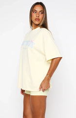 Daydreamers Madeline Oversized Tee Lemon