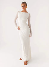 Ethereal Long Sleeve Maxi Dress - Ivory