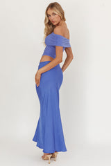 Lorely Off-Shoulder Midi Dress Ocean