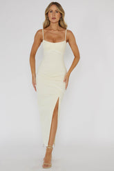 Blair Piping Trim Midi Dress Butter