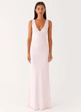 Cherry Sky Maxi Dress - Baby Pink