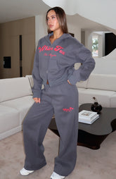 Through Thick And Thin Wide Leg Sweatpants Volcanic