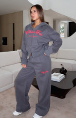 Through Thick And Thin Wide Leg Sweatpants Volcanic