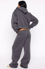 Through Thick And Thin Wide Leg Sweatpants Volcanic