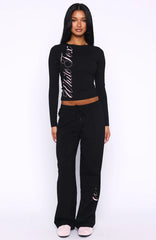 Luxurious Girl Track Pants Black