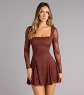 Evening Plans Lace A-Line Dress