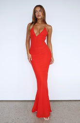 Put You First Maxi Dress Red