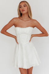 Savanna Corset Bodice Mini Dress Ivory