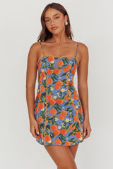 Chamberlain Scallop Trim Mini Dress Citrus Orange