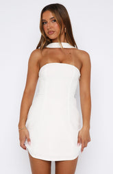 Good Graces Halter Mini Dress White