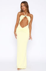 Don't Take Too Long Maxi Dress Lemon