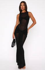 Honeymoon Heart Maxi Dress Black