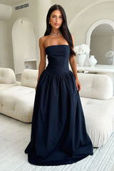 Iridessa Strapless Maxi Dress - Navy