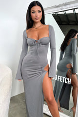 Noor Maxi Dress - Grey