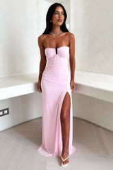 Renesmee Strapless Maxi Dress - Pink