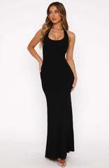 Took A Chance Halter Maxi Dress Black