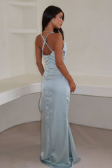Sonnet Satin Maxi Dress - Sage