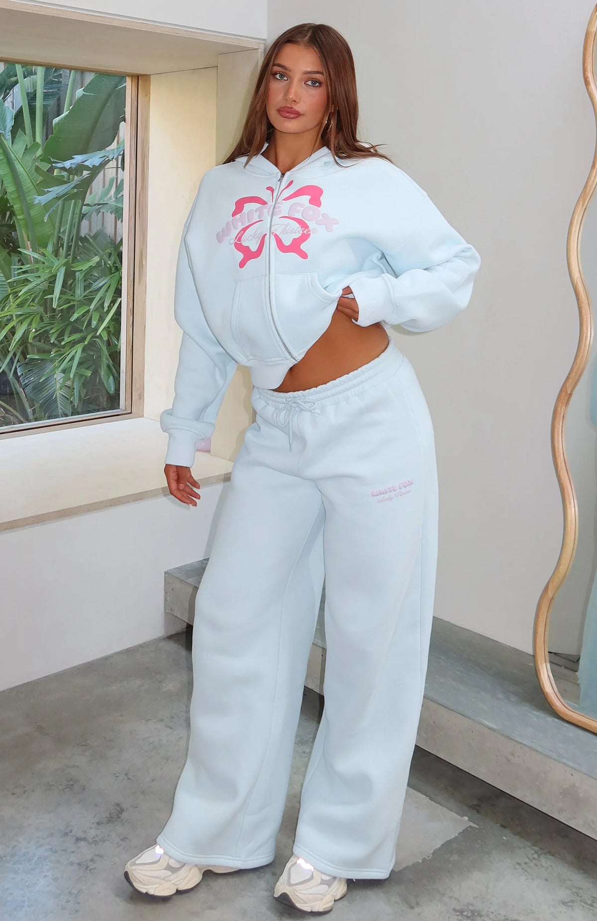 Lucky Thirteen Audrina Wide Leg Sweatpants Blue