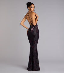 Danica Lace-Up Mermaid Formal Dress