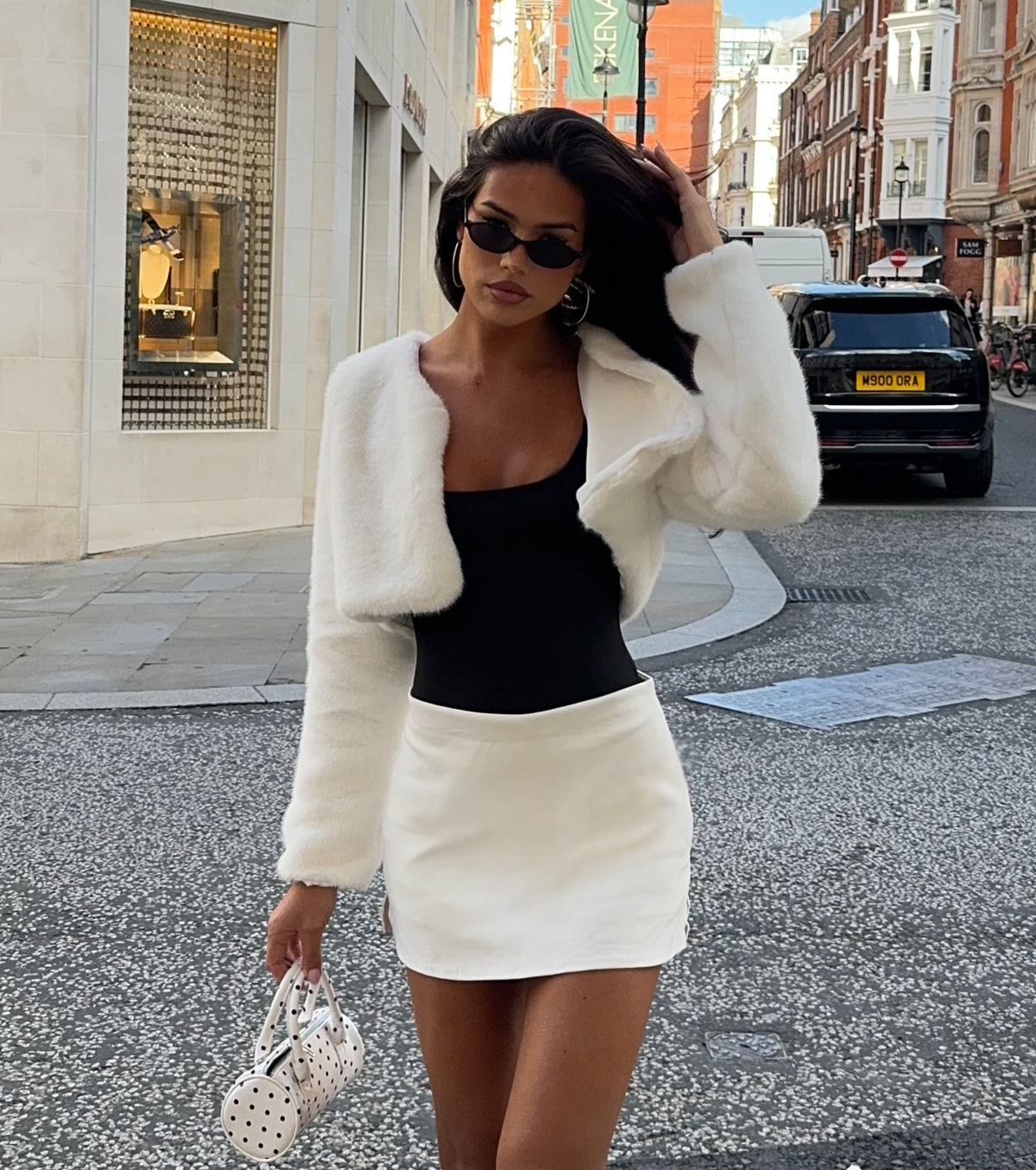 Pure Luxe Faux Fur Crop Jacket