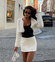 Pure Luxe Faux Fur Crop Jacket