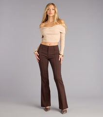 Sleek Polish High-Rise Flare Trouser Pants