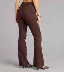 Sleek Polish High-Rise Flare Trouser Pants