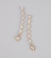 Cascading Glamour Rhinestone Earrings
