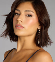 Cascading Glamour Rhinestone Earrings