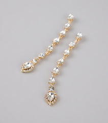 Cascading Glamour Rhinestone Earrings